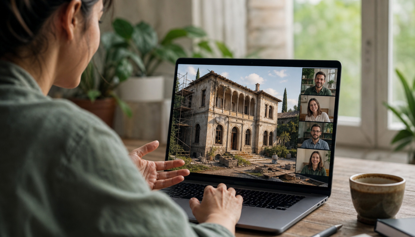 Wie man eine virtuelle Villa restauriert und Beziehungen aufbaut